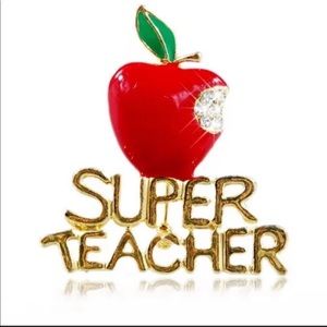 SUPER TEACHER Pin/Brooch NWT